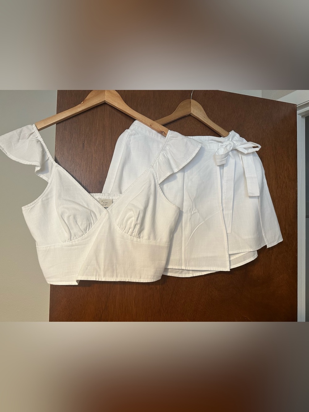 A NEW DAY White Skirt & Top Set